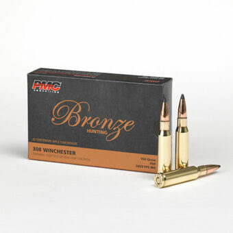 PMC Bronze Ammunition 308 Winchester 150 Grain Jacketed Soft Point Box of 20