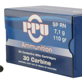 Prvi Partizan Ammunition 30 Carbine 110 Grain Round Nose Soft Point Box of 50