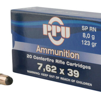 Prvi Partizan Ammunition 7.62x39mm 123 Grain Jacketed Soft Point Box of 20