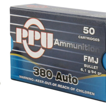 Prvi Partizan Ammunition 380 ACP 94 Grain Full Metal Jacket Box of 50