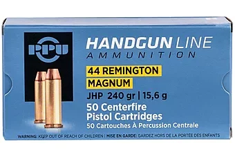 Prvi Partizan Ammunition 44 Remington Magnum 240 Grain Jacketed Hollow Point Box of 50