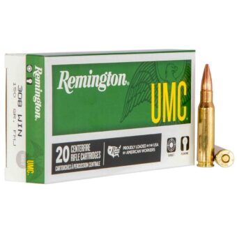 Remington UMC Ammunition 308 Winchester 150 Grain Full Metal Jacket Box of 20