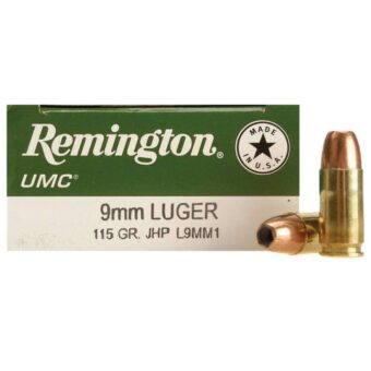 Remington Ultimate Defense Ammunition 9mm Luger 115 Grain Jacketed Hollow Point