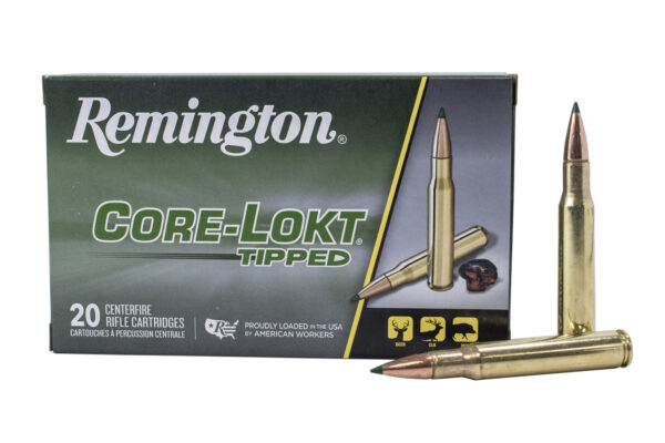 Remington Core-Lokt Tipped Ammunition 30-06 Springfield 180 Grain Polymer Tipped Box of 20