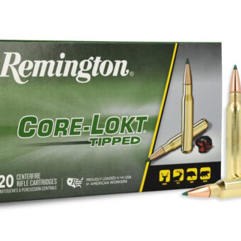 Remington Core-Lokt Tipped Ammunition 300 Winchester Magnum 180 Grain Polymer Tipped Box of 20