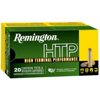 Remington HTP Ammunition 38 Special +P 110 Grain Semi Jacketed Hollow Point Box of 20
