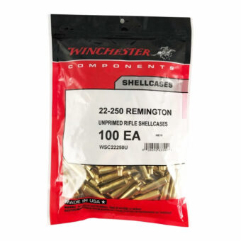 Winchester 22-250 Remington Brass Bag of 100
