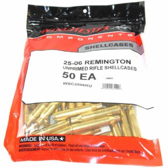 Winchester 25-06 Remington Brass Bag of 50