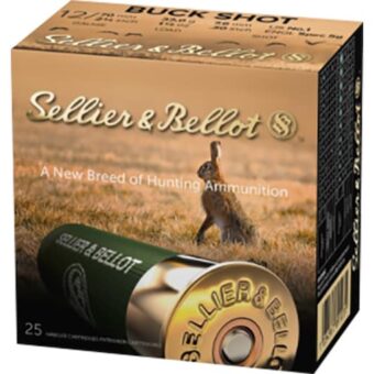 Sellier & Bellot  Ammunition 12 Gauge 2-3/4" #1 1 1/8 oz Buckshot Box of 25