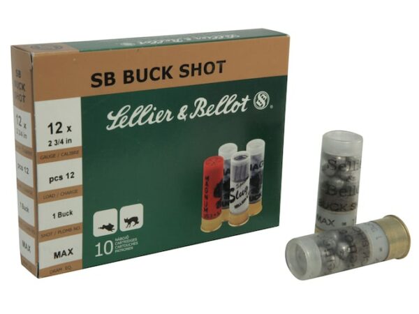 Sellier & Bellot  Ammunition 12 Gauge 2-3/4" #1 1 1/8 oz Buckshot Box of 10