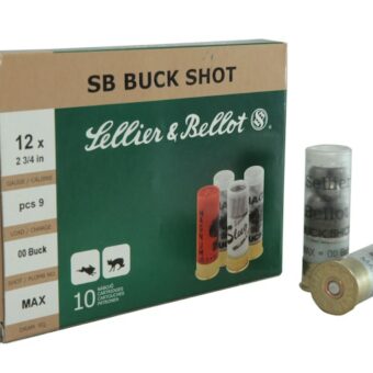 Sellier & Bellot  Ammunition 12 Gauge 2-3/4" #00 1 1/8 oz Buckshot Box of 10