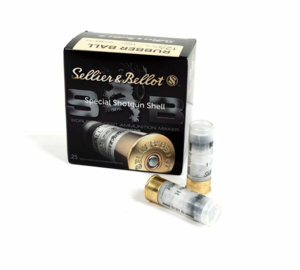 Sellier & Bellot Special Shot Shell Ammunition 12 Gauge 2-3/4" 17.5 mm 2 11/16 oz Rubber Ball Box of 25