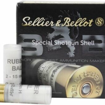 Sellier & Bellot Special Shot Shell Ammunition 12 Gauge 2-5/8" 2 Ball - 15mm 1/8 oz Rubber Ball Box of 25