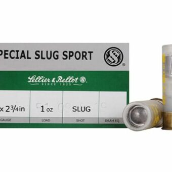 Sellier & Bellot Olympic Class Shooting Ammunition 12 Gauge 2-3/4" Slug 1 oz Rifled Slug Box of 25