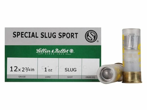 Sellier & Bellot Olympic Class Shooting Ammunition 12 Gauge 2-3/4" Slug 1 oz Rifled Slug Box of 25