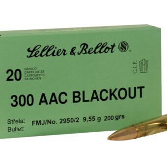 Sellier & Bellot Ammunition 300 AAC Blackout 200 Grain Full Metal Jacket Box of 20