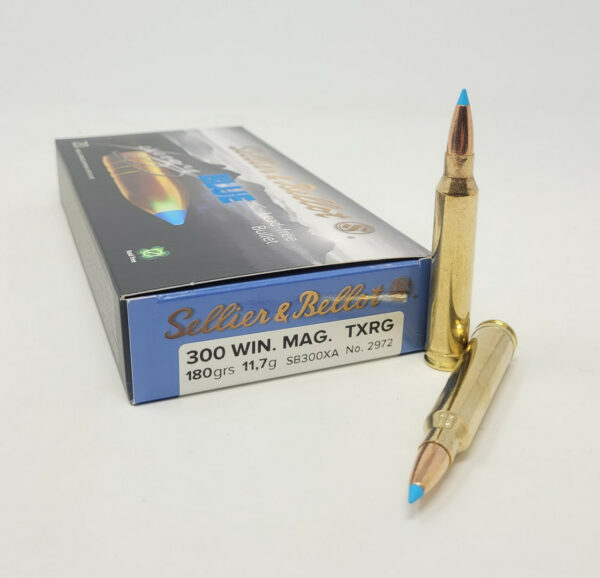 Sellier & Bellot eXergy Blue Ammunition 300 Winchester Magnum 180 Grain Polymer Tipped Box of 20