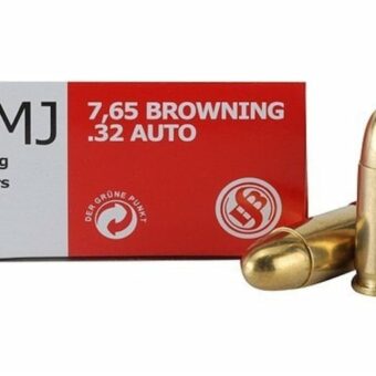 Sellier & Bellot Ammunition 32 ACP 73 Grain Full Metal Jacket Box of 50