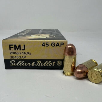 Sellier & Bellot Ammunition 45 GAP 230 Grain Full Metal Jacket Box of 50