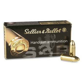 Sellier & Bellot Ammunition 9mm Luger 115 Grain Full Metal Jacket Box of 50