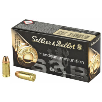 Sellier & Bellot Ammunition 9mm Luger 124 Grain Jacketed Hollow Point Box of 50