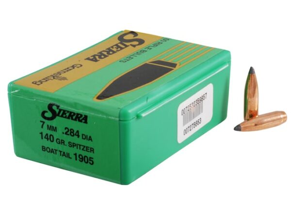Sierra GameKing Bullets 0.284 (284 Caliber, 7mm) 140 Grain Spire Point Box of 100