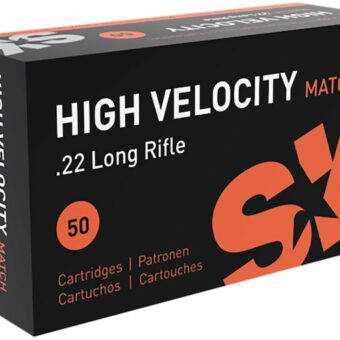 SK High Velocity Ammunition 22 Long Rifle 40 Grain Lead Round Nose Box of 50
