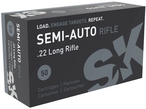 SK Semi-Auto Rifle Ammunition 22 Long Rifle 40 Grain Lead Round Nose Box of 50