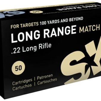 SK Long Range Match Ammunition 22 Long Rifle 40 Grain Lead Round Nose Box of 50