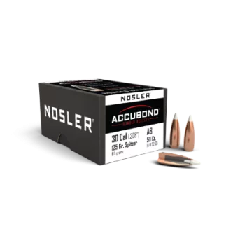 Nosler AccuBond Bullets 0.308 (30 Caliber, 7.62mm) 125 Grain Polymer Tipped Box of 50