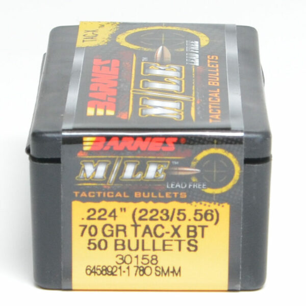 Barnes Tactical  Bullets (.224 Diameter) 70 Grain Boat Tail Hollow Point Box of 50