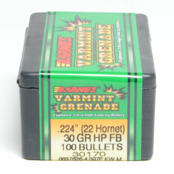 Barnes Varmint Grenade Bullets .224 Diameter (22 Hornet) 30 Grain
