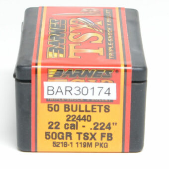 Barnes TSX Bullets 0.224 (22 Caliber) 50 Grain Solid Hollow Point Box of 50