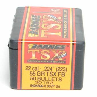 Barnes TSX Bullets 0.224 (22 Caliber) 55 Grain Solid Hollow Point Box of 50