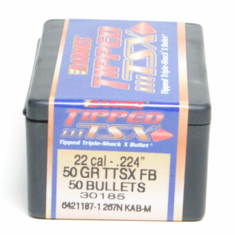 Barnes TTSX Bullets 0.224 (22 Caliber) 50 Grain Polymer Tipped Box of 50