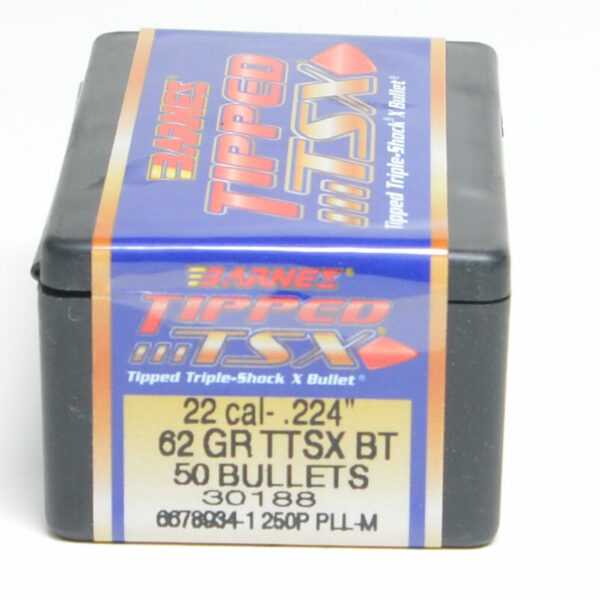 Barnes TTSX Bullets 0.224 (22 Caliber) 62 Grain Polymer Tipped Box of 50