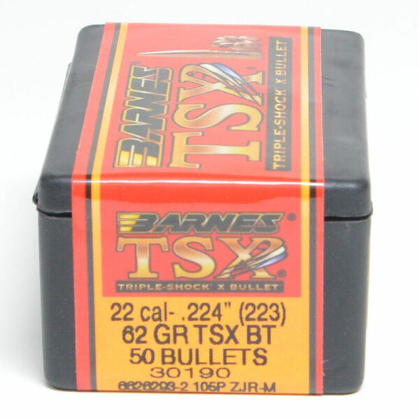 Barnes TSX Bullets 0.224 (22 Caliber) 62 Grain Solid Hollow Point Box of 50