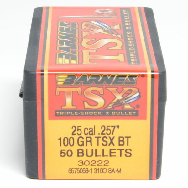 Barnes TSX Bullets 0.257 (25 Caliber) 100 Grain Solid Hollow Point Box of 50