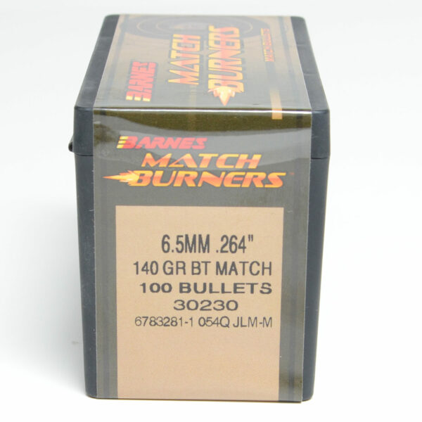 Barnes Match Burners Bullets .264 Diameter (6.5mm) 140 Grain Boat Tail Hollow Point