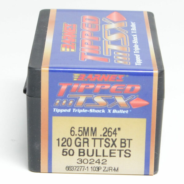 Barnes TTSX Bullets 0.264 (264 Caliber, 6.5mm) 120 Grain Polymer Tipped Box of 50
