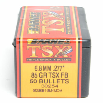 Barnes TSX Bullets 0.277 (270 Caliber, 6.8mm) 85 Grain Solid Hollow Point Box of 50