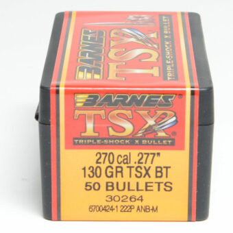 Barnes TSX Bullets 0.277 (270 Caliber, 6.8mm) 130 Grain Solid Hollow Point Box of 50