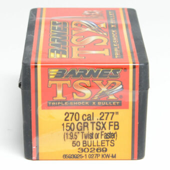 Barnes TSX Bullets 0.277 (270 Caliber, 6.8mm) 150 Grain Solid Hollow Point Box of 50