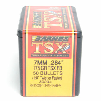 Barnes TSX Bullets 0.284 (284 Caliber, 7mm) 175 Grain Solid Hollow Point Box of 50