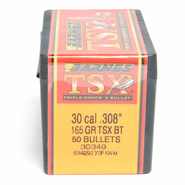 Barnes TSX Bullets 0.308 (30 Caliber, 7.62mm) 165 Grain Solid Hollow Point Box of 50