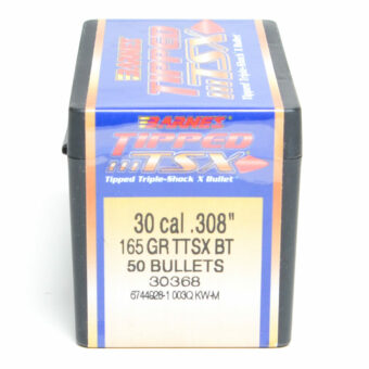 Barnes TTSX Bullets 0.308 (30 Caliber, 7.62mm) 165 Grain Polymer Tipped Box of 50