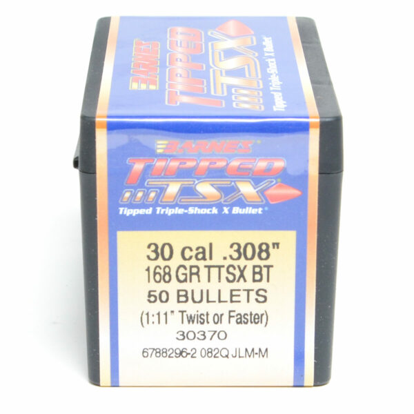 Barnes TTSX Bullets 0.308 (30 Caliber, 7.62mm) 168 Grain Polymer Tipped Box of 50