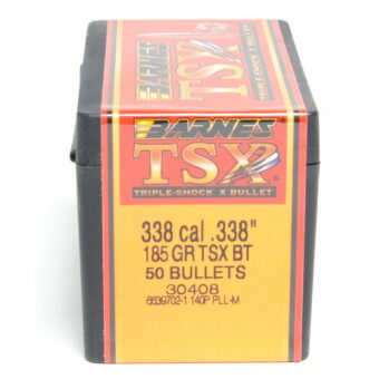 Barnes TSX Bullets 0.338 (338 Caliber) 185 Grain Solid Hollow Point Box of 50