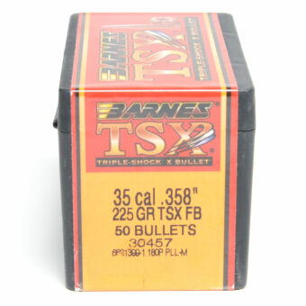 Barnes TSX Bullets 0.358 (35 Caliber) 225 Grain Solid Hollow Point Box of 50