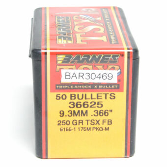 Barnes TSX Bullets 0.366 (9.3mm) 250 Grain Solid Hollow Point Box of 50